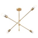Plafonnier suspension luminaire E27 doré 90x90x55cm