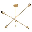 Plafonnier suspension luminaire E27 doré 90x90x55cm