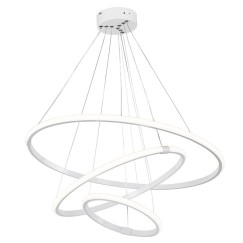 Plafonnier suspension luminaire  LED 60-80W blanc D60x100cm