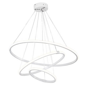 Plafonnier suspension luminaire  LED 60-80W blanc D60x100cm