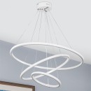 Plafonnier suspension luminaire  LED 60-80W blanc D60x100cm