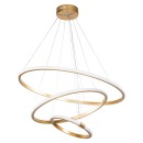 Plafonnier suspension luminaire LED 60-80W doré D60x100cm