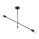 Plafonnier suspension luminaire E27 noir 90x90x55cm