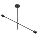 Plafonnier suspension luminaire E27 noir 90x90x55cm