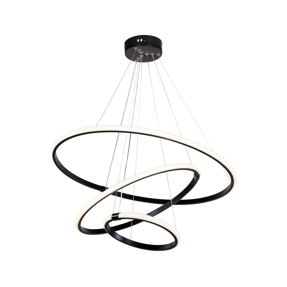 Plafonnier suspension luminaire LED 60-80W noir D60x100cm Plafonnier suspension luminaire LED 60-80W noir D60x100cm