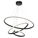 Plafonnier suspension luminaire LED 60-80W noir D60x100cm