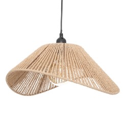 Plafonnier suspension luminaire e27 40W beige 45x40x17cm