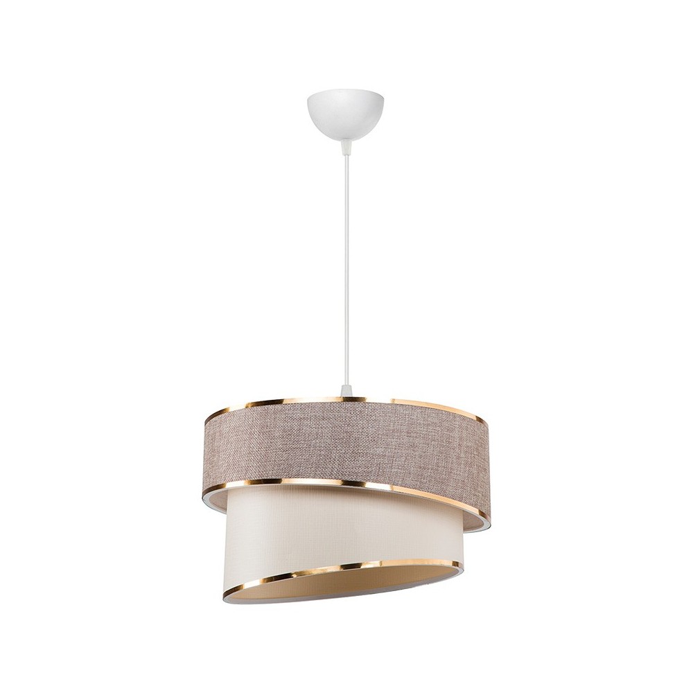 Suspension luminaire Plafonnier Loopy Ε27 beige-blanc D30x63cm Suspension luminaire Plafonnier Loopy Ε27 beige-blanc D30x63cm