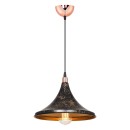 Plafonnier suspension luminaire Å27 noir-doré D29,5x70cm