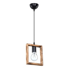 Plafonnier suspension luminaire  Å27 noyer 18,5x3x24cm