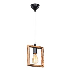 Plafonnier suspension luminaire  Å27 noyer 18,5x3x24cm