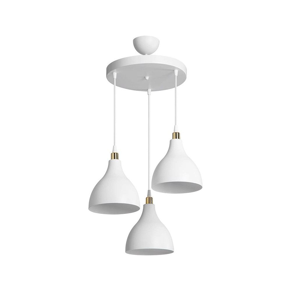 Plafonnier suspension luminaire Lofty Å27 blanc D40x80cm Plafonnier suspension luminaire Lofty Å27 blanc D40x80cm