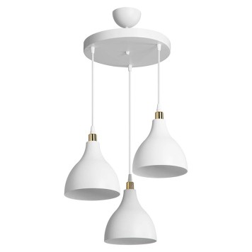 Plafonnier suspension luminaire Lofty  Å27 blanc D40x80cm