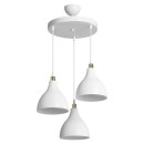 Plafonnier suspension luminaire Lofty  Å27 blanc D40x80cm