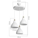 Plafonnier suspension luminaire Lofty  Å27 blanc D40x80cm