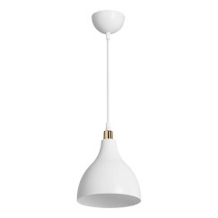 Plafonnier suspension luminaire Å27 blanc D18x56cm