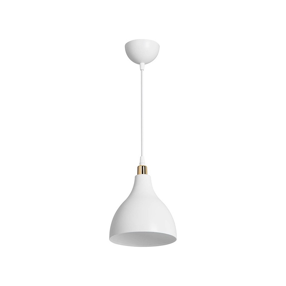Plafonnier suspension luminaire Å27 blanc D18x56cm Plafonnier suspension luminaire Å27 blanc D18x56cm