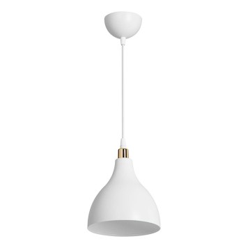 Plafonnier suspension luminaire Å27 blanc D18x56cm