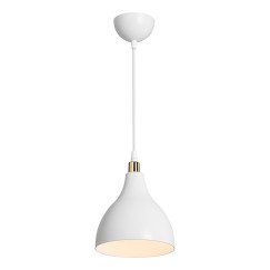 Plafonnier suspension luminaire Å27 blanc D18x56cm