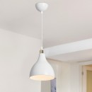 Plafonnier suspension luminaire Å27 blanc D18x56cm