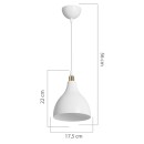 Plafonnier suspension luminaire Å27 blanc D18x56cm