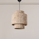 Plafonnier suspension luminaire Å27 naturel D39x80cm
