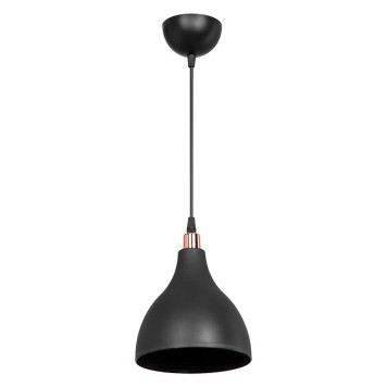Plafonnier suspension luminaire Lofty Å27 noir D18x56cm
