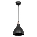 Plafonnier suspension luminaire Lofty Å27 noir D18x56cm