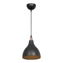 Plafonnier suspension luminaire Lofty Å27 noir D18x56cm