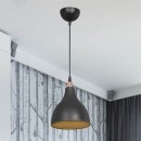 Plafonnier suspension luminaire Lofty Å27 noir D18x56cm
