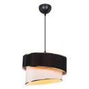 Plafonnier suspension luminaire Loopy Å27 noir-blanc D30x18cm