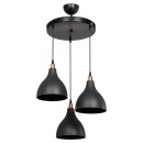 Plafonnier suspension luminaire  Lofty Å27 noir D40x80cm