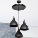Plafonnier suspension luminaire  Lofty Å27 noir D40x80cm