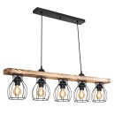 Plafonnier suspension luminaire Jazzy Å27 noyer-noir 100x27cm