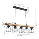 Plafonnier suspension luminaire Jazzy Å27 noyer-noir 100x27cm