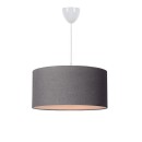 Plafonnier suspension luminaire E27 gris foncé - marron D38x70cm
