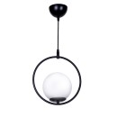 Plafonnier suspension luminaire  Elias E27 noir-blanc D25x56cm