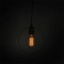 Plafonnier suspension luminaire Florian E27 noir-or D23x66cm