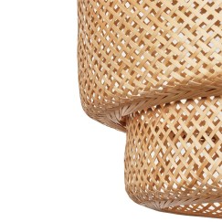 Plafonnier suspension luminaire Polto beige D40x100cm