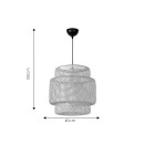 Plafonnier suspension luminaire Polto beige D40x100cm