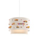Plafonnier suspension luminaire Fersa ivoire-naturel D30x20cm