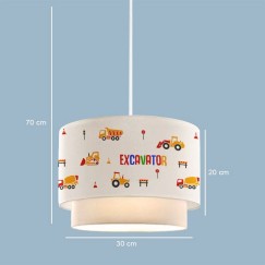 Plafonnier suspension luminaire Fersa ivoire-naturel D30x20cm
