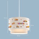 Plafonnier suspension luminaire Fersa ivoire-naturel D30x20cm