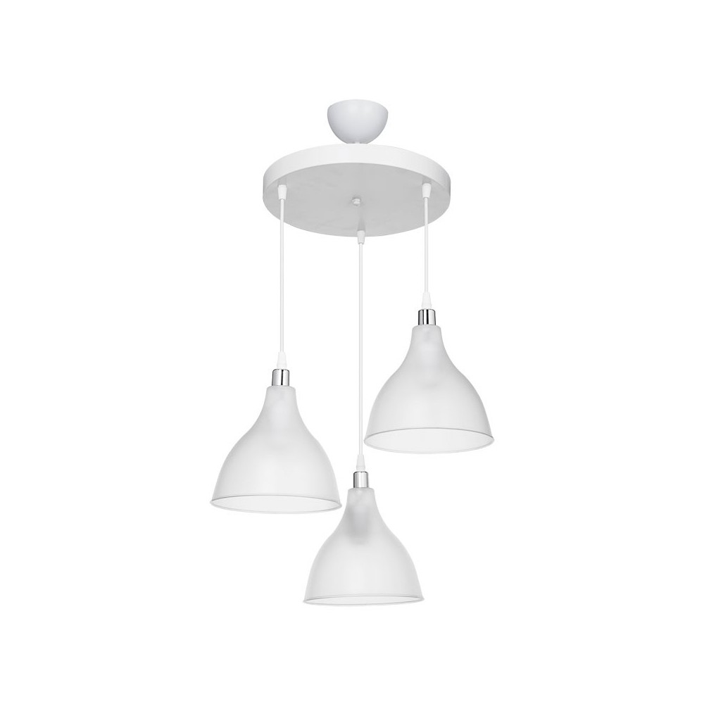 Plafonnier suspension luminaire 3 lumières blanc clair 40x80cm Plafonnier suspension luminaire 3 lumières blanc clair 40x80cm