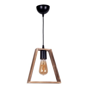 Plafonnier suspension luminaire bois marron 25x4x96 cm