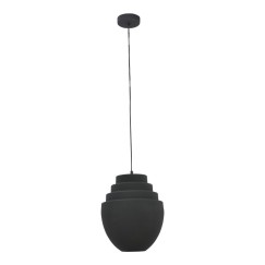 Plafonnier suspension luminaire métal noir 30x122cm
