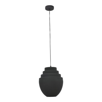 Plafonnier suspension luminaire métal noir 30x122cm