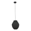 Plafonnier suspension luminaire métal noir 30x122cm