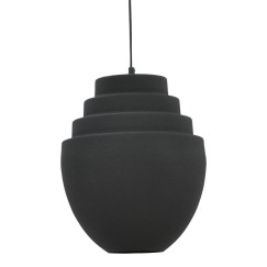 Plafonnier suspension luminaire métal noir 30x122cm