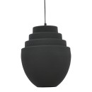 Plafonnier suspension luminaire métal noir 30x122cm